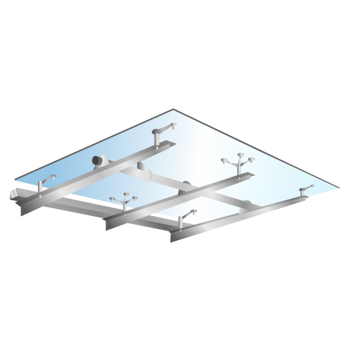 Стеклянные навесы на спайдерах